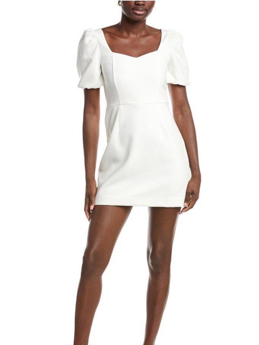 French Connection Berina Whisper Shift Dress in White - Picture 2 of 5